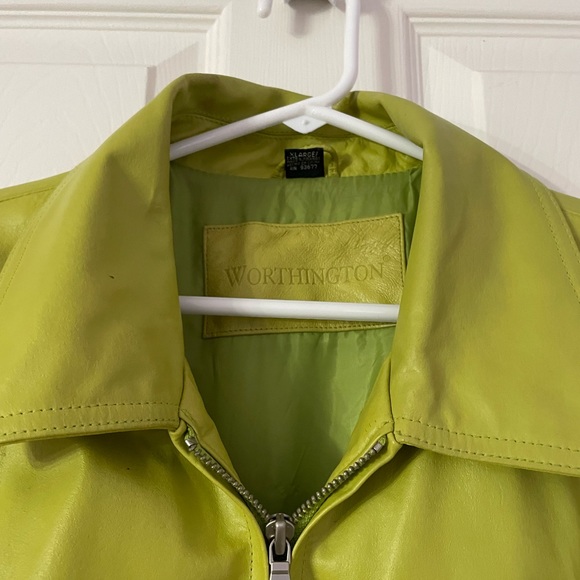 Worthington Green Leather Jacket - Picture 2 of 5